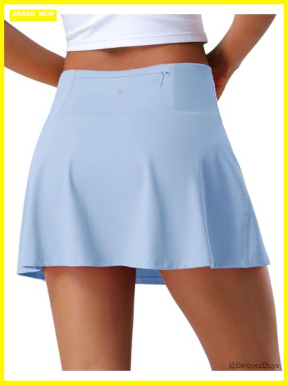 Women's 18'' High Waisted Tennis Skort with Shorts Pockets UPF 50+ Golf Skirt